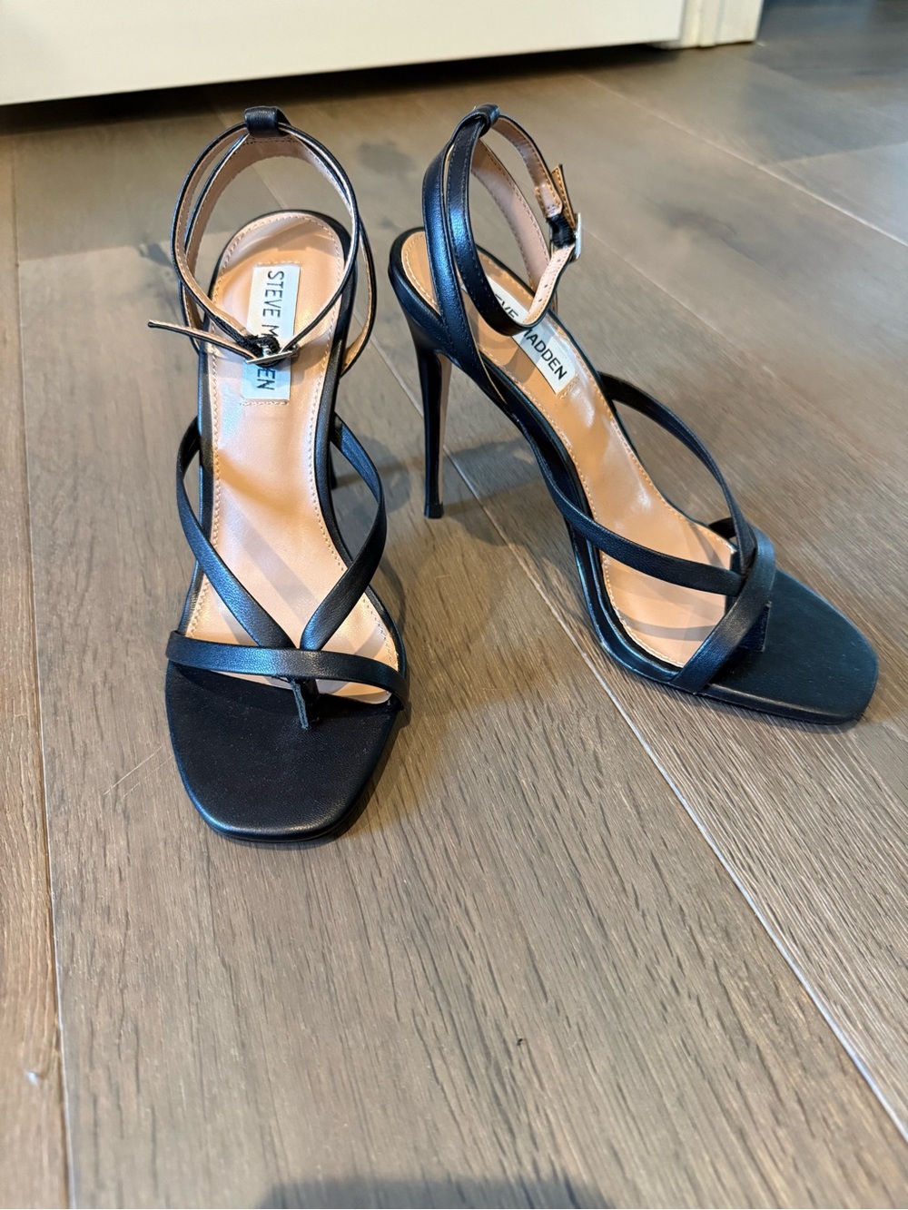 Steve Madden Black Strappy High Heel Sandals